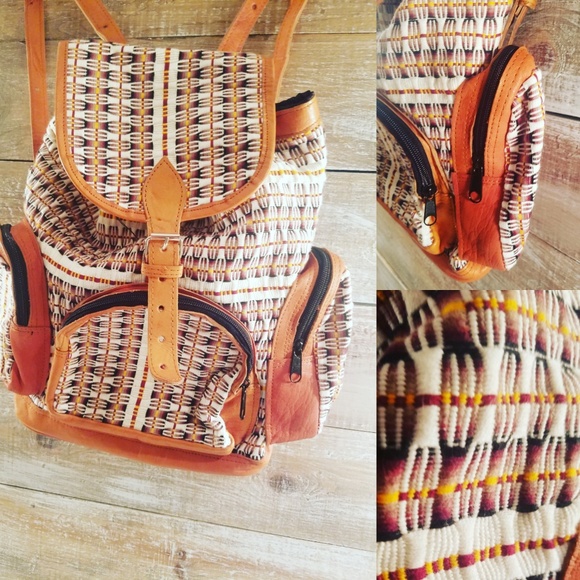 Vintage Bags Vintage Leather And Fabric Book Bag Poshmark
